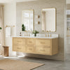 Custom image for Scandinavian Oak with Satin Bronze Trim / White Quartz / No Mirror