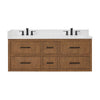 Custom image for Toasted Walnut with Matte Black Trim / White Quartz / No Mirror