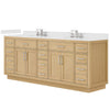 Custom image for Rift Oak with Brushed Nickel Trim / Giotto Quartz / No Mirror