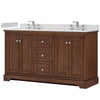 Custom image for Dark Walnut with Polished Chrome Trim / Carrara Cultured Marble / No Mirror