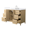 Custom image for White Oak with Brushed Nickel Trim / White Cultured Marble / No Mirror