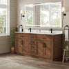 Custom image for Dark Oak with Matte Black Trim / Carrara Cultured Marble / No Mirror