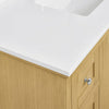 Custom image for Honey Oak with Brushed Gold Trim / White Cultured Marble / No Mirror