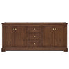 Custom image for Dark Walnut with Brushed Gold Trim / No Mirror