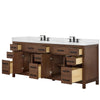 Custom image for Dark Walnut with Matte Black Trim / Giotto Quartz / No Mirror