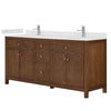 Custom image for Dark Walnut with Brushed Nickel Trim / Carrara Cultured Marble / No Mirror