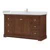 Custom image for Dark Walnut with Polished Chrome Trim / White Quartz / No Mirror