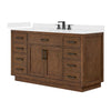 Custom image for Dark Oak with Matte Black Trim / White Quartz / No Mirror