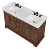 Custom image for Dark Walnut with Matte Black Trim / Carrara Cultured Marble / No Mirror