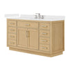 Custom image for Rift Oak with Brushed Nickel Trim / White Quartz / No Mirror