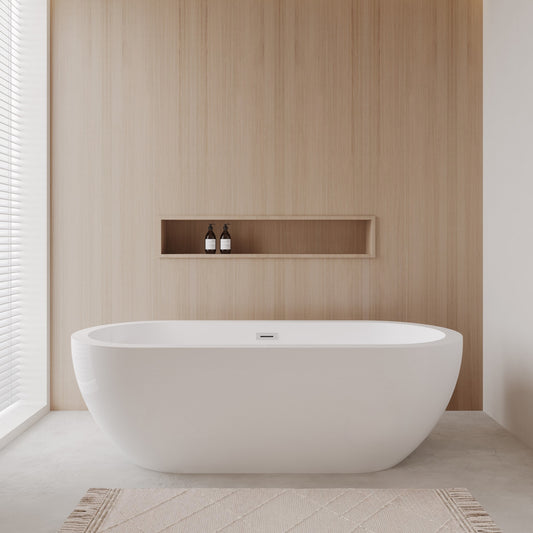 Soho Freestanding Acrylic Bathtub No Faucet 72 inch