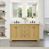 Custom image for Honey Oak with Matte Black Trim / Carrara Cultured Marble / No Mirror