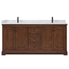 Custom image for Dark Walnut with Matte Black Trim / Giotto Quartz / No Mirror