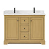 Custom image for Honey Oak with Matte Black Trim / Giotto Quartz / No Mirror