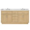 Custom image for Rift Oak with Brushed Nickel Trim / Carrara Cultured Marble / No Mirror