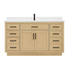 Custom image for Rift Oak with Matte Black Trim / White Cultured Marble / No Mirror