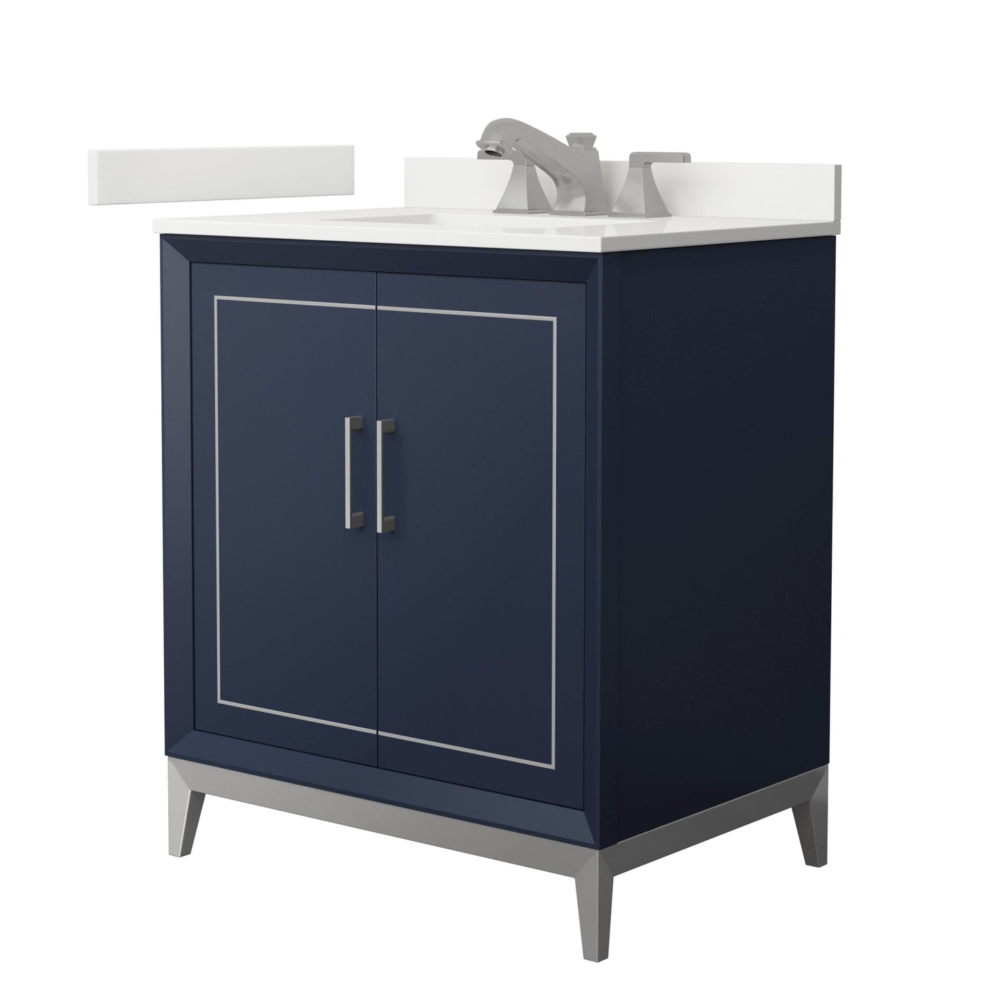 Marlena Bathroom Vanity with Countertop 30 inch Single Sink 3-hole Faucet Setup