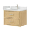 Custom image for Scandinavian Oak with Brushed Nickel Trim / Giotto Quartz / No Mirror