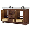 Custom image for Dark Walnut with Matte Black Trim / Carrara Cultured Marble / No Mirror