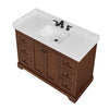 Custom image for Dark Walnut with Matte Black Trim / Carrara Cultured Marble / No Mirror