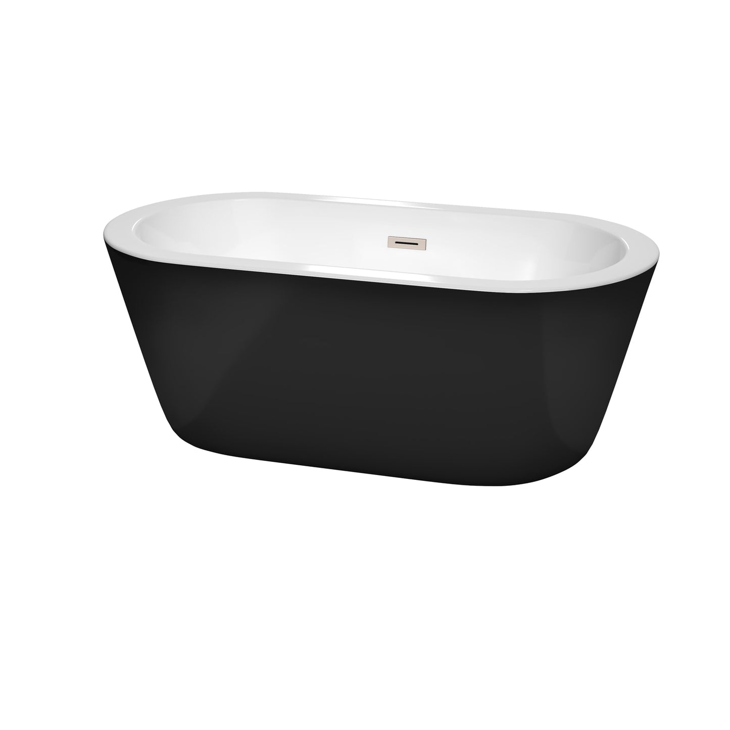Mermaid Freestanding Acrylic Bathtub No Faucet 60 inch