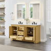 Custom image for Honey Oak with Matte Black Trim / White Cultured Marble / No Mirror