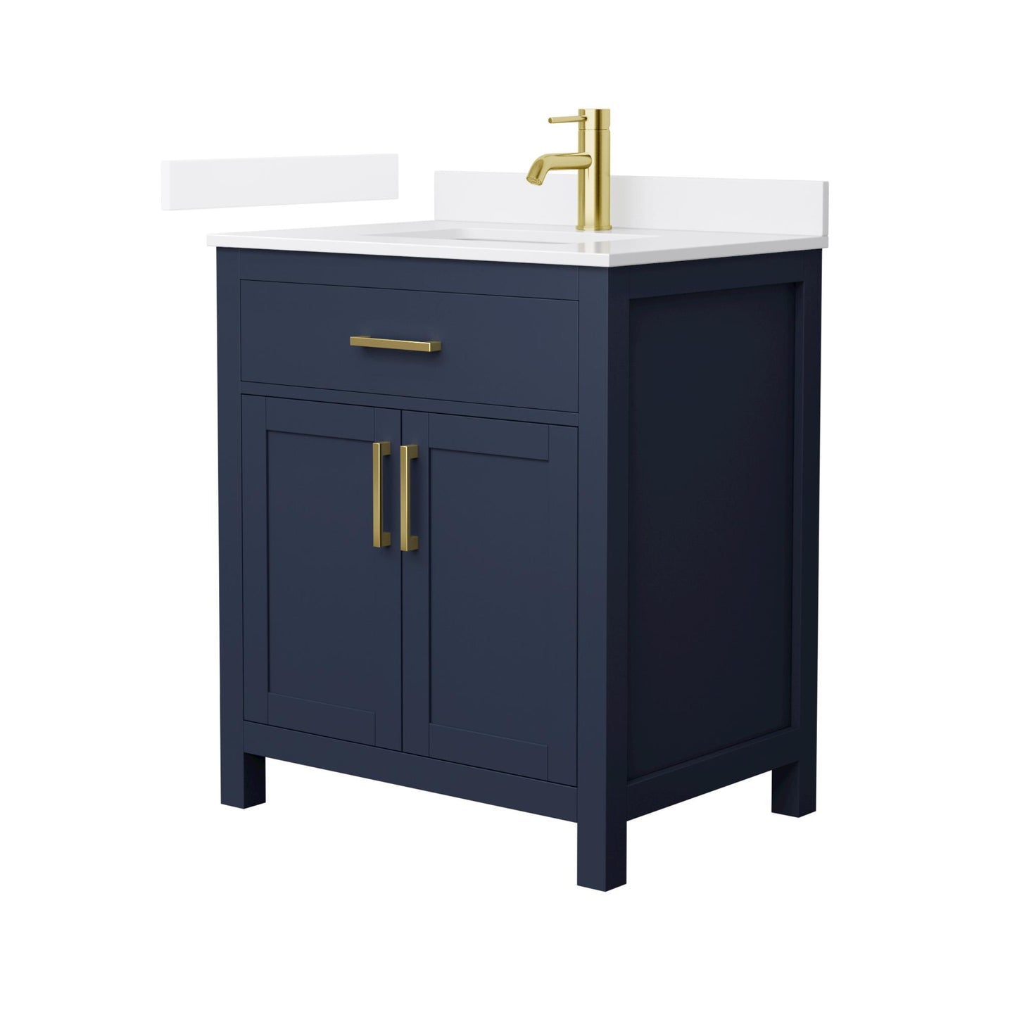Beckett Bathroom Vanity with Countertop 30 inch Single Sink Single hole Faucet Setup