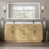 Custom image for Rift Oak with Matte Black Trim / White Cultured Marble / No Mirror