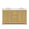 Custom image for Honey Oak with Polished Chrome Trim / White Cultured Marble / No Mirror