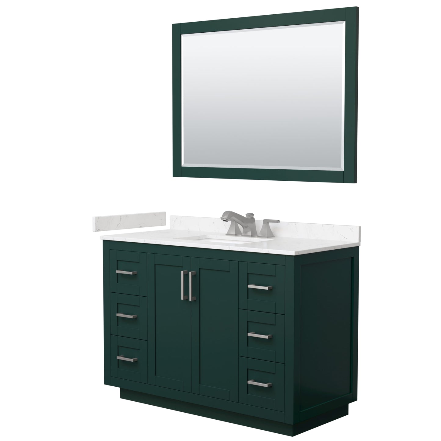 Miranda Bathroom Vanity with Countertop 48 inch Single Sink 3-hole Faucet Setup