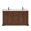 Custom image for Dark Walnut with Matte Black Trim / White Quartz / No Mirror