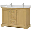 Custom image for Honey Oak with Polished Chrome Trim / Giotto Quartz / No Mirror