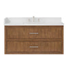 Custom image for Toasted Walnut with Brushed Nickel Trim / White Quartz / No Mirror