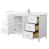 Custom image for White with Brushed Nickel Trim / White Cultured Marble / No Mirror