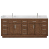 Custom image for Dark Oak with Brushed Nickel Trim / Giotto Quartz / No Mirror