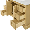 Custom image for Honey Oak with Matte Black Trim / White Cultured Marble / No Mirror
