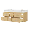 Custom image for Scandinavian Oak with Brushed Nickel Trim / Giotto Quartz / No Mirror
