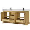 Custom image for Honey Oak with Matte Black Trim / Carrara Cultured Marble / No Mirror