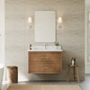 Custom image for Toasted Walnut with Brushed Nickel Trim / Giotto Quartz / No Mirror