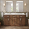 Custom image for Dark Oak with Brushed Nickel Trim / Carrara Cultured Marble / No Mirror