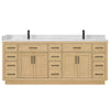 Custom image for Rift Oak with Matte Black Trim / Carrara Cultured Marble / No Mirror
