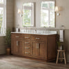 Custom image for Dark Oak with Brushed Nickel Trim / Giotto Quartz / No Mirror
