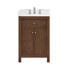 Custom image for Dark Walnut with Brushed Nickel Trim / Giotto Quartz / No Mirror