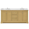 Custom image for Honey Oak with Polished Chrome Trim / White Quartz / No Mirror