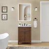Custom image for Dark Walnut with Matte Black Trim / White Cultured Marble / No Mirror