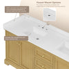 Custom image for Honey Oak with Matte Black Trim / White Cultured Marble / No Mirror