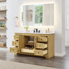Custom image for Honey Oak with Matte Black Trim / White Cultured Marble / No Mirror