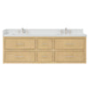 Custom image for Scandinavian Oak with Brushed Nickel Trim / Giotto Quartz / No Mirror