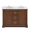 Custom image for Dark Walnut with Polished Chrome Trim / White Quartz / No Mirror