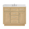 Custom image for Rift Oak with Brushed Nickel Trim / Carrara Cultured Marble / No Mirror
